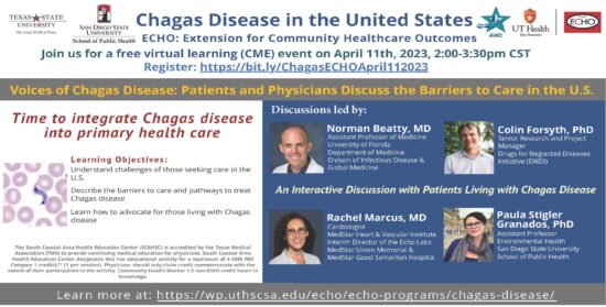 Chagas Disease ECHO Session April 11th, 2023