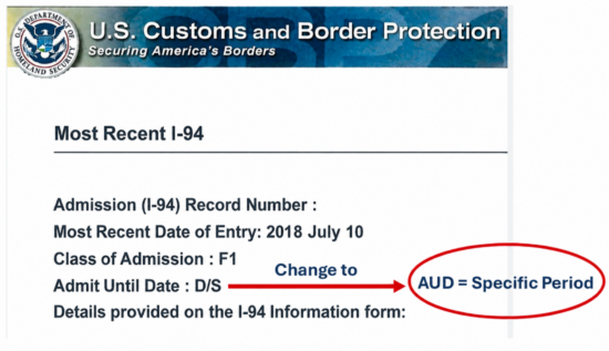 Sample of I-94 Travel Record