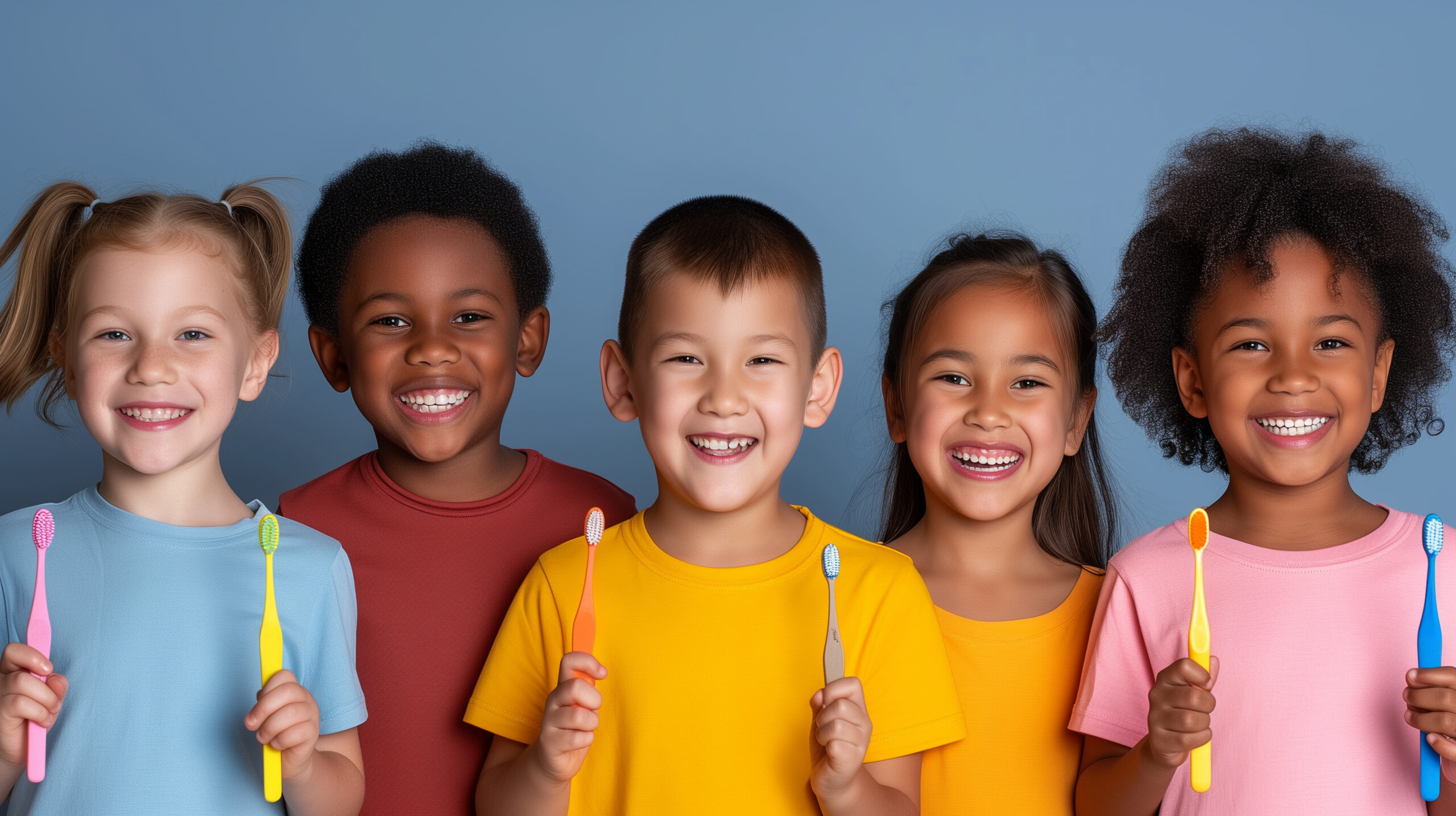 Group of children smiling